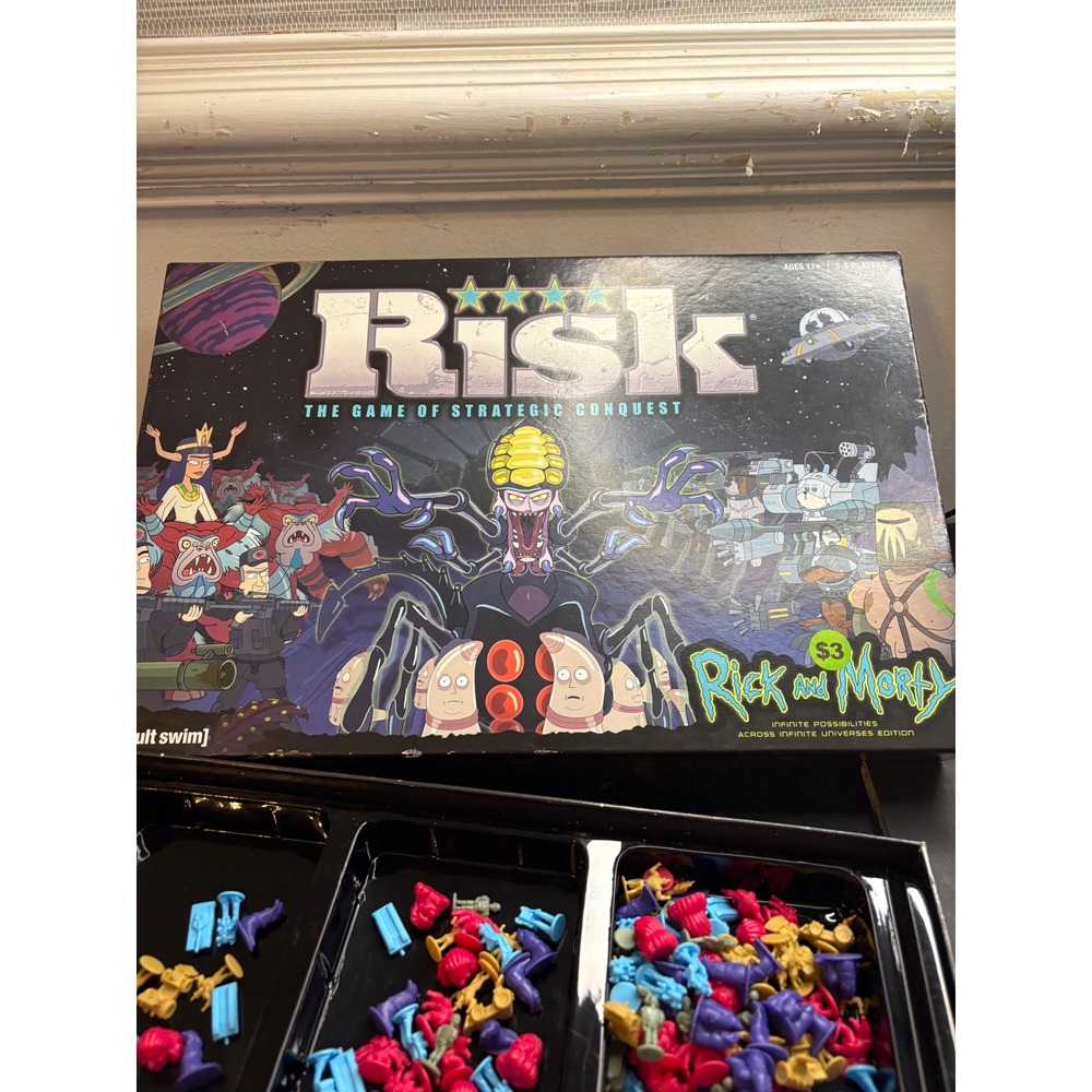 Risk Rick and Morty Board Game Infinite Possibilities Edition Incomplete Parts